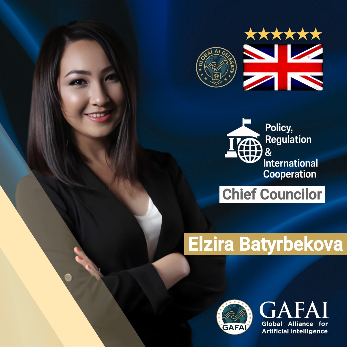 Elzira Batyrbekova Appointed GAFAI Chief Councilor & UK AI Delegate